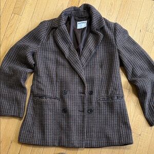 Old Navy Women's Brown Houndstooth Blazer